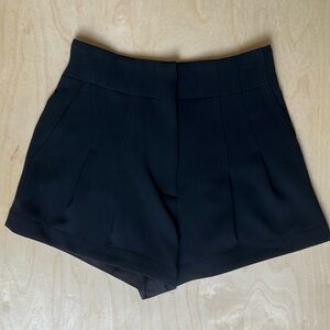 NWT A.L.C. Garcia Pleated Shorts Black Size 0